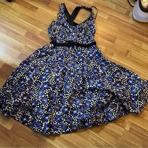 City Chic Party Dress 
Black and Bright Blue